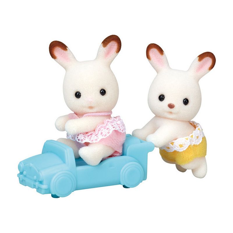 SYLVANIAN FAMILIES - Calico Critters Trencito 2 Conejitos Chocolate Blanco