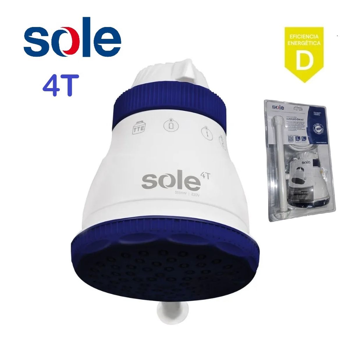 SOLE - DUCHA ELÉCTRICA SOLE 4T 5500W INCLUYE BRAZO EVOLUCIÓN