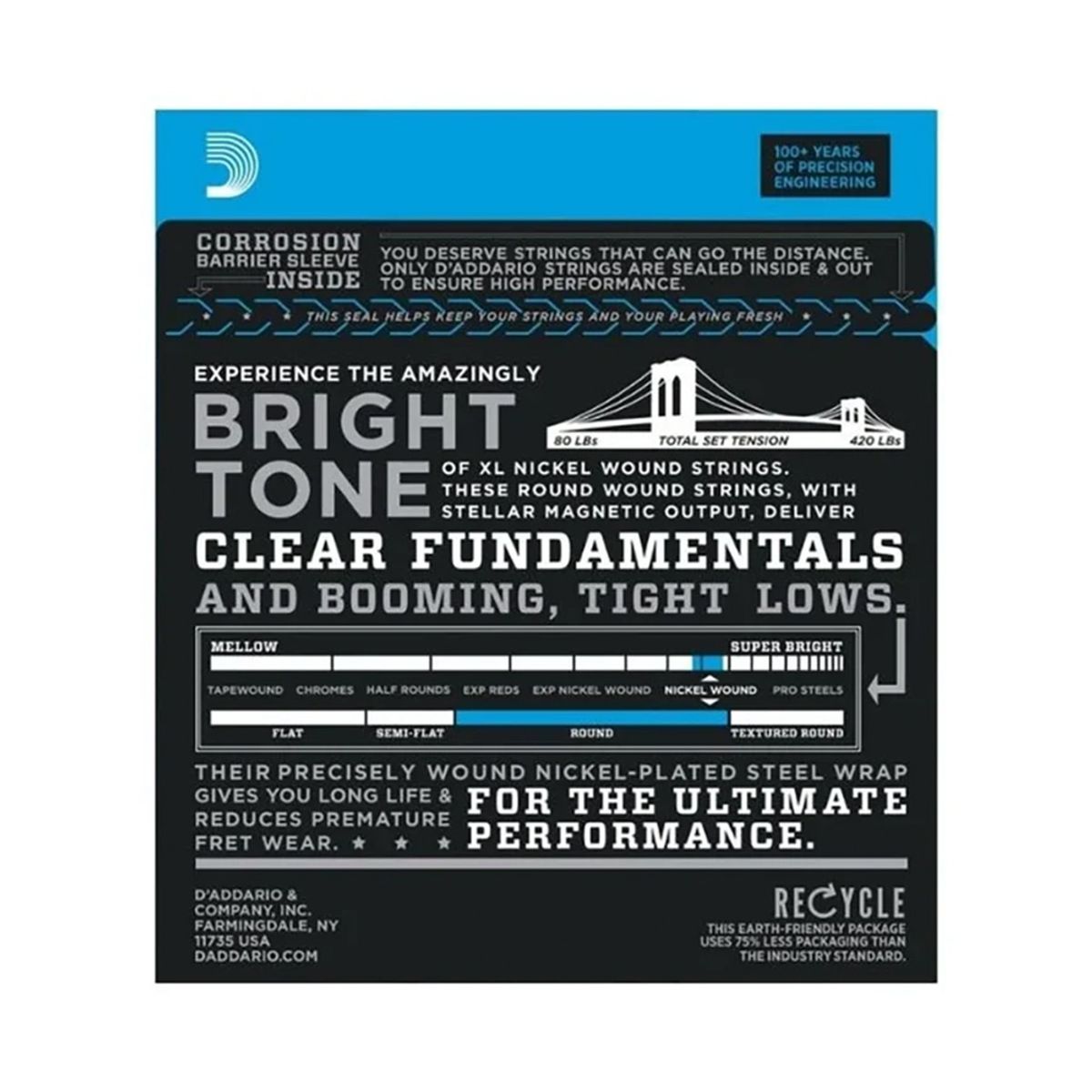 DADDARIO - D'Addario EXL170-5 Cuerdas Bajo Eléctrico 045-130 5