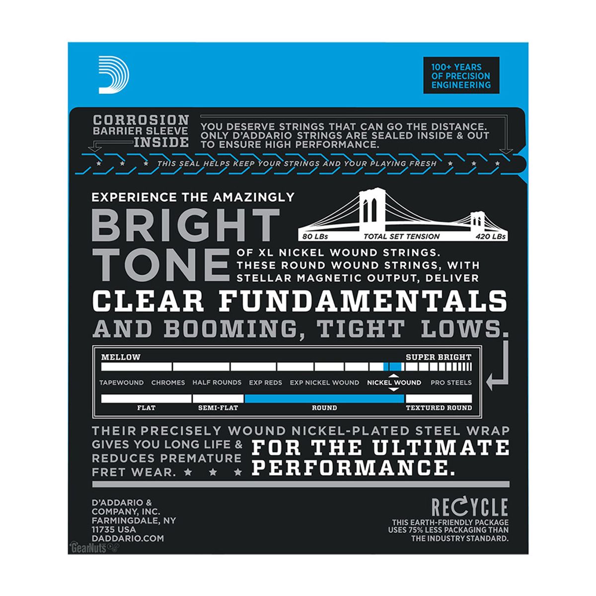 DADDARIO - D'Addario EXL170-6 Cuerdas Bajo Eléctrico 032-130 6