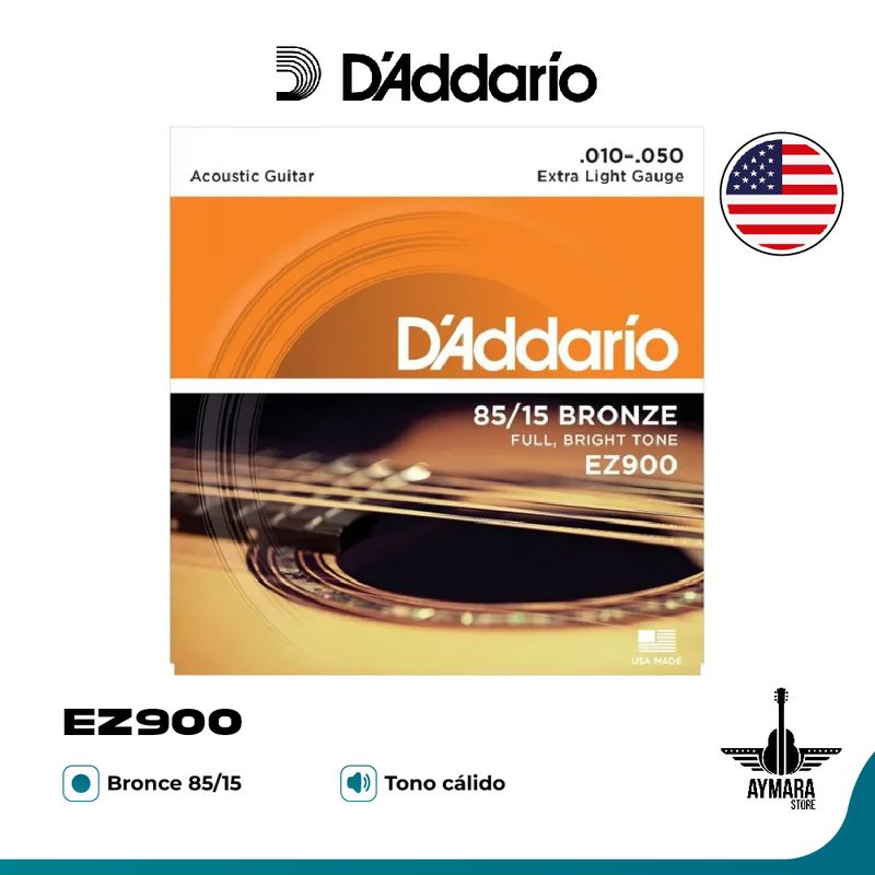 DADDARIO - DAddario EZ900 Cuerdas Guitarra Folk 010-050