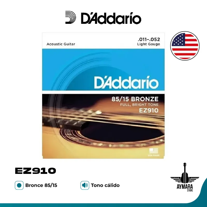 DADDARIO - DAddario EZ910 Cuerdas Guitarra Folk 011-052