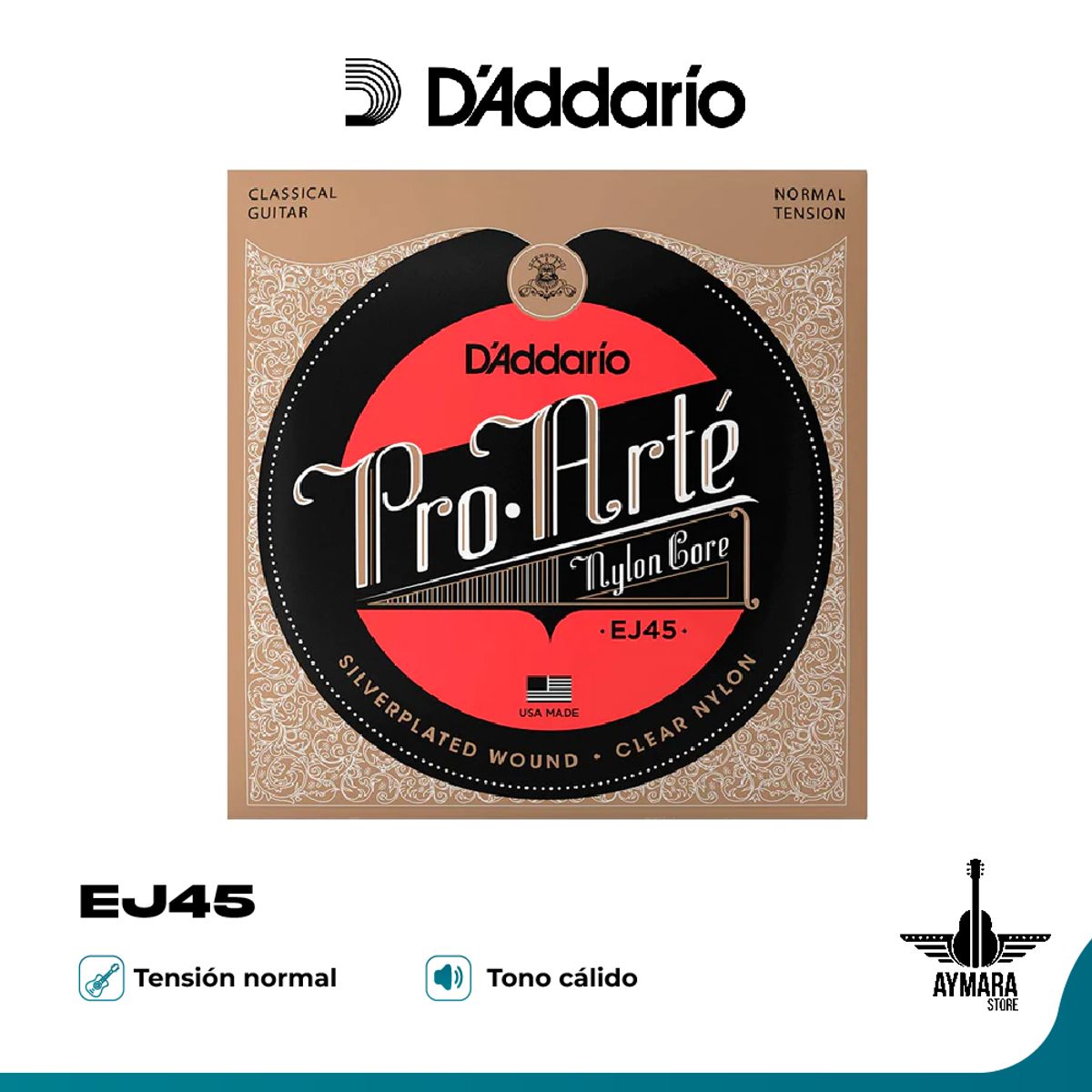 DADDARIO - DAddario EJ45 Cuerdas Guitarra Clásica