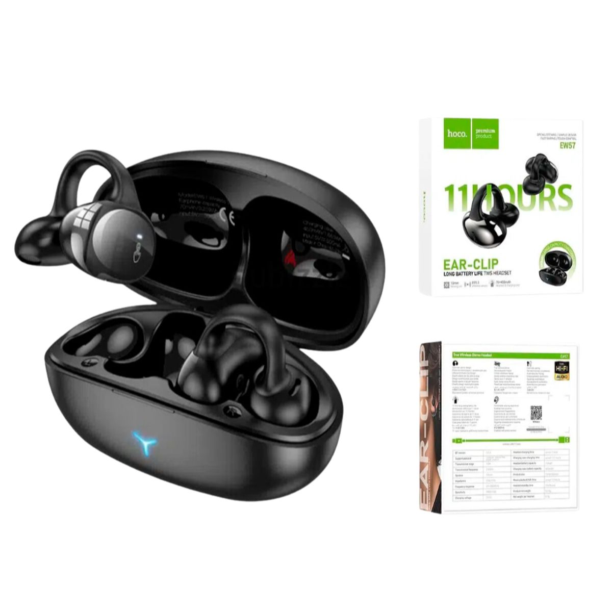 HOCO - Audifonos EarClip Auriculares Bluetooth Inalambrico Hoco EW57