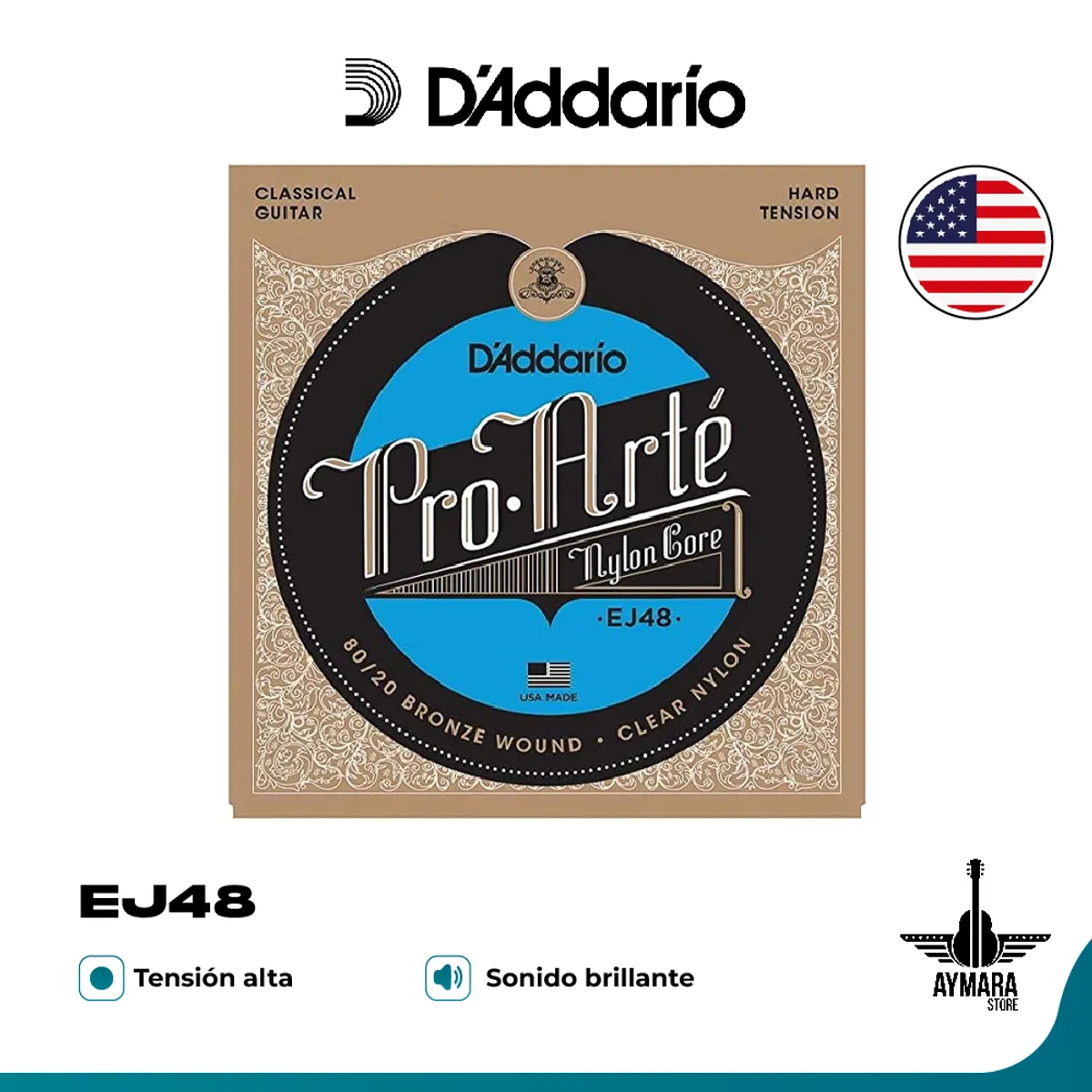 DADDARIO - DAddario EJ48 Cuerdas de Guitarra Clásica