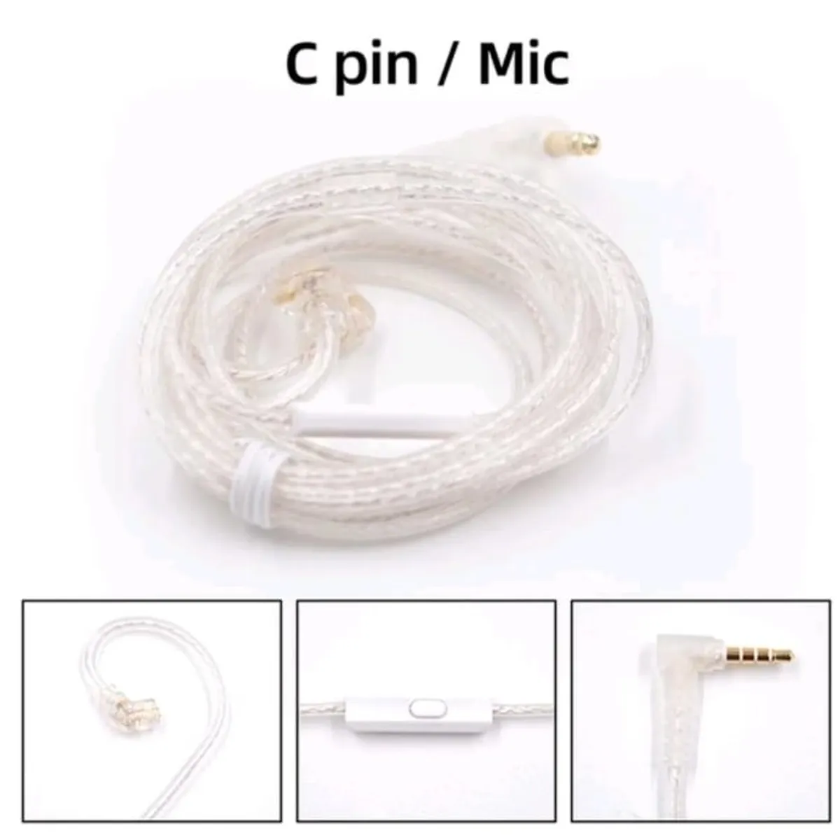 KZ - Cable KZ con Microfono Pin C Tipo L Plateado