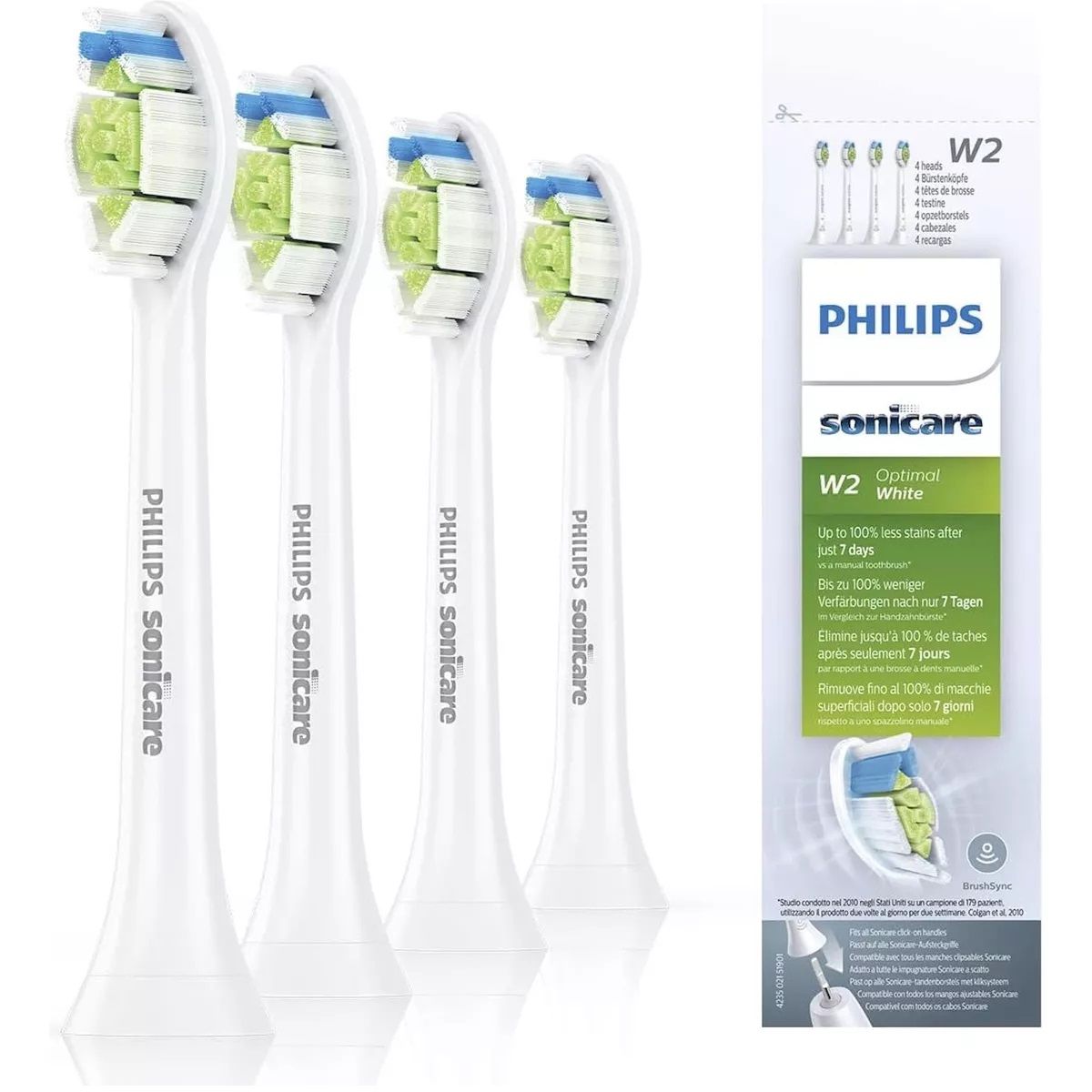PHILIPS - Repuesto Para Cepillo Eléctrico Philips Sonicare - Pack 4 Un