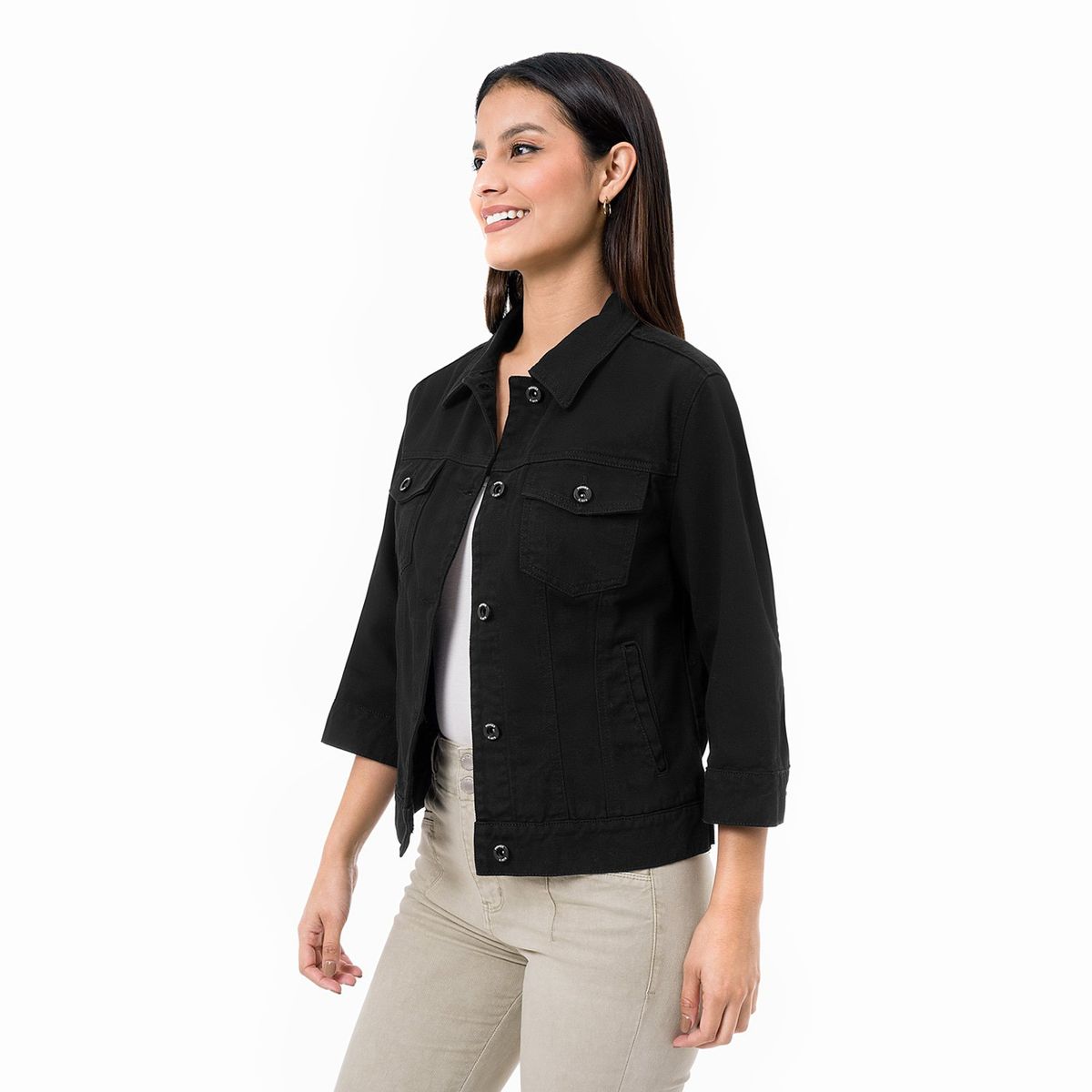 PIONIER - CASACA DENIM RING CCAP LOWIX STONE BLACK ST