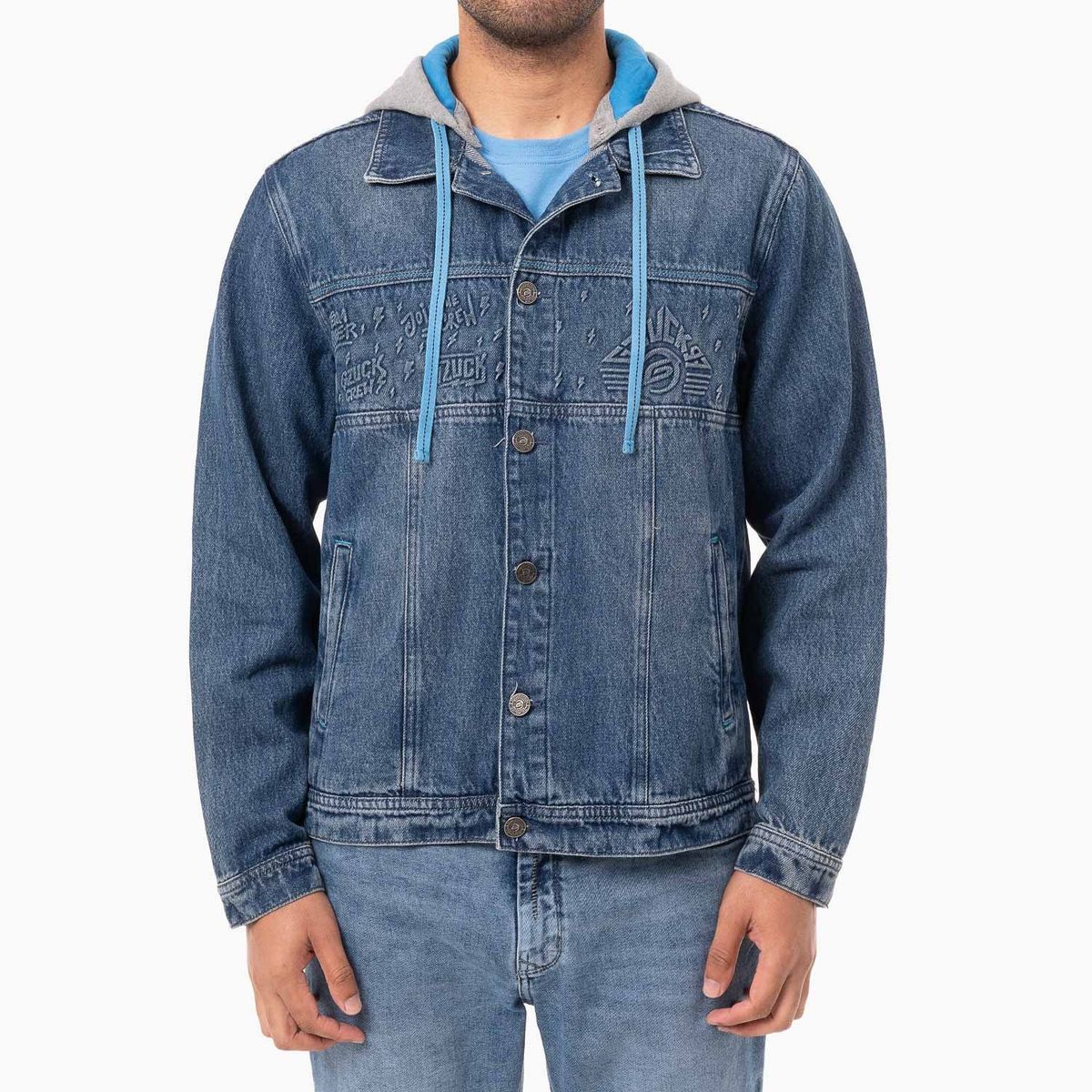 GZUCK - CASACA DENIM RING HEROS-DISNEY TOTAL GRAFITO ST