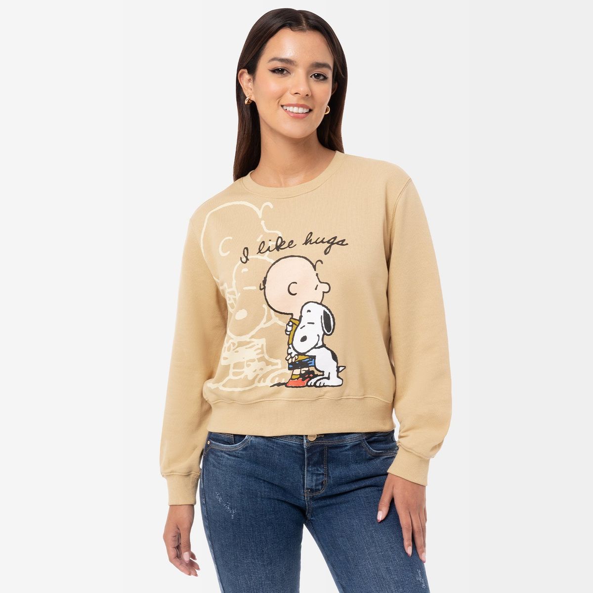 SQUEEZE - Polera French Terry Mujer Soft-Snoopy Squeeze