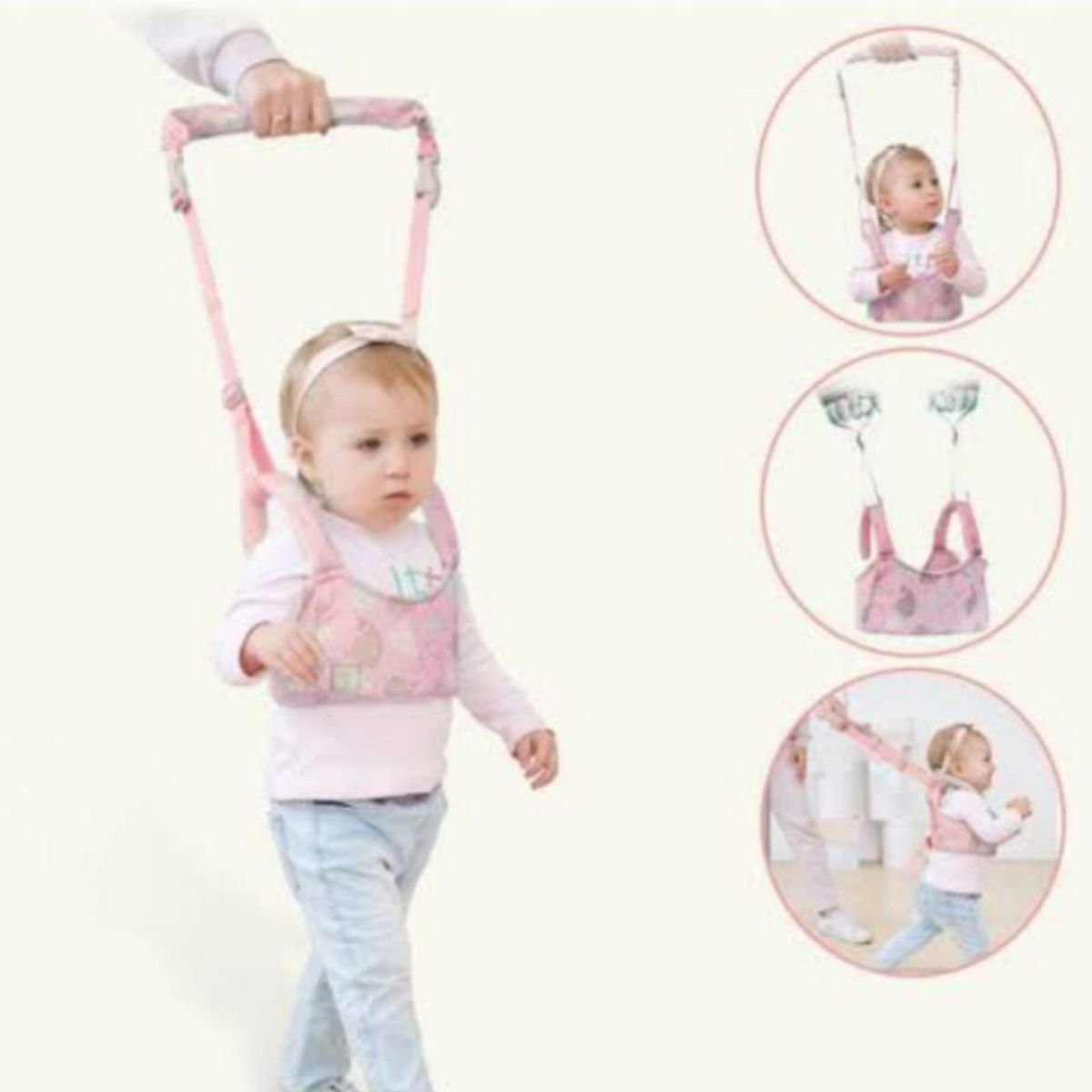 GENERICO - Arnés Caminador para Bebe con Diseño ROSADO
