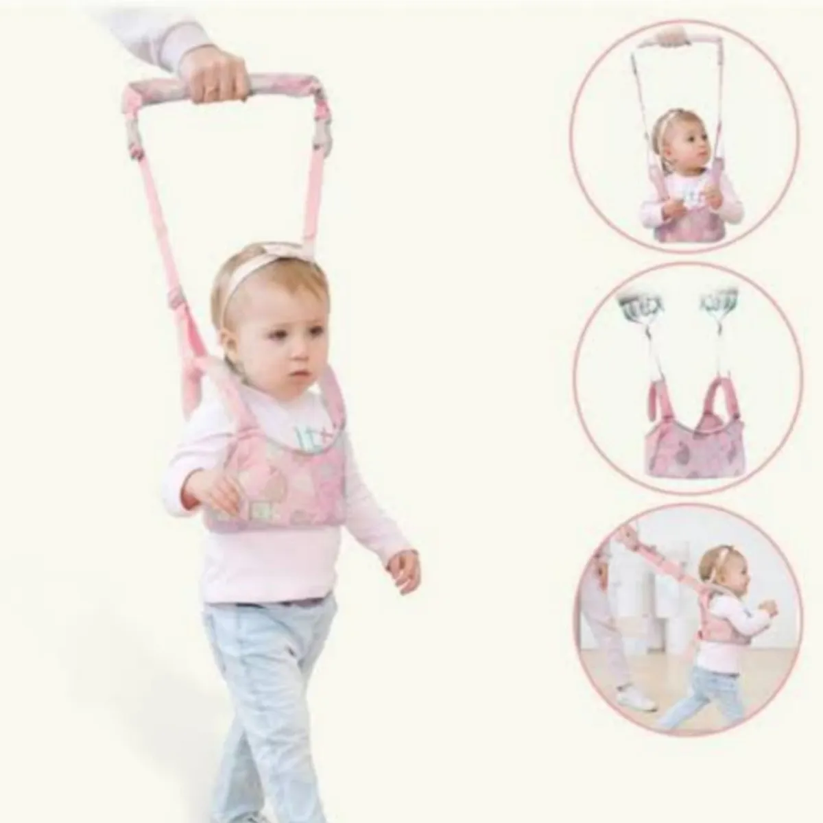 GENERICO - Arnés Caminador para Bebe con Diseño ROSADO