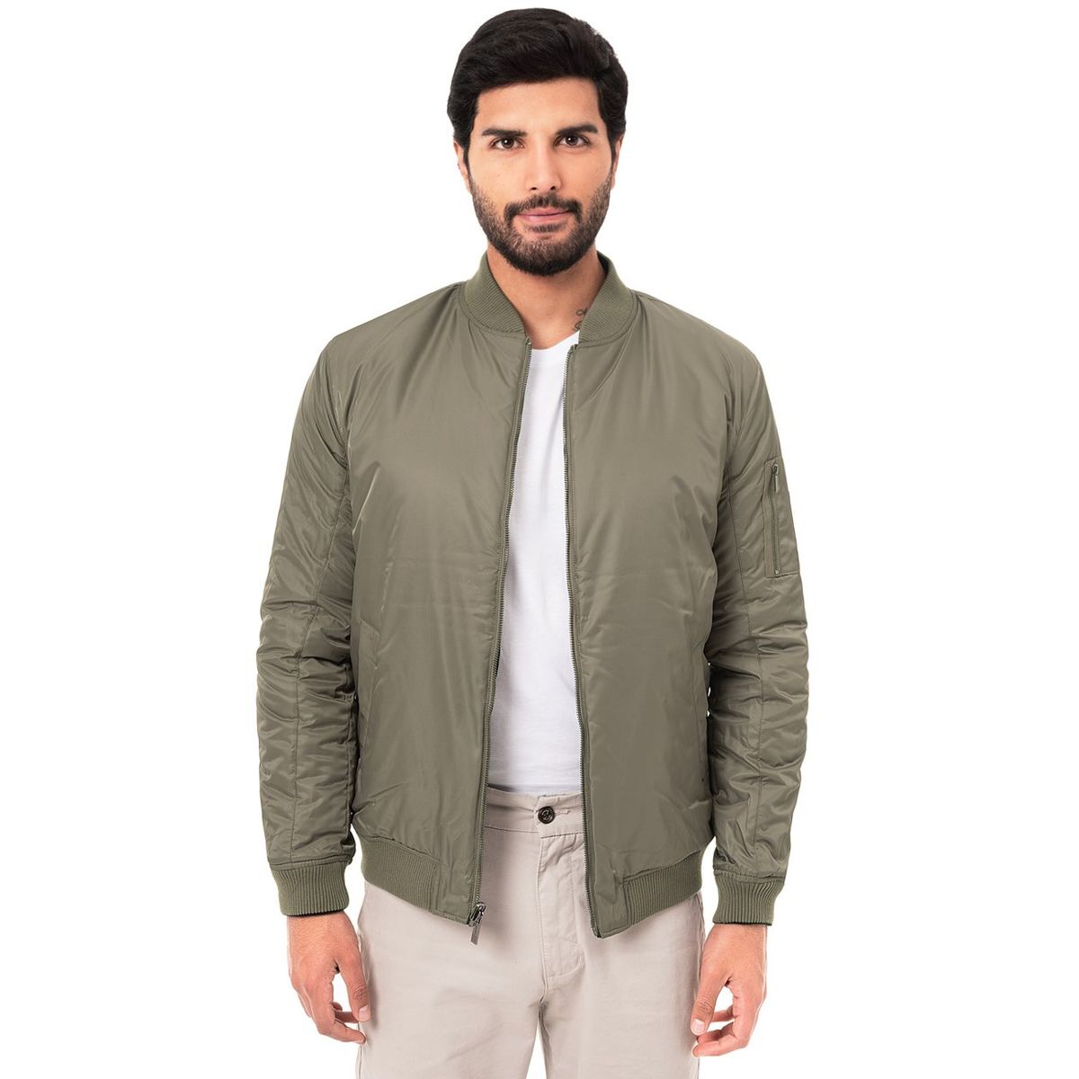 NORTON - CASACA BOMBER REVERSIBLE TAFETA ERACIO BLACKTAUPE