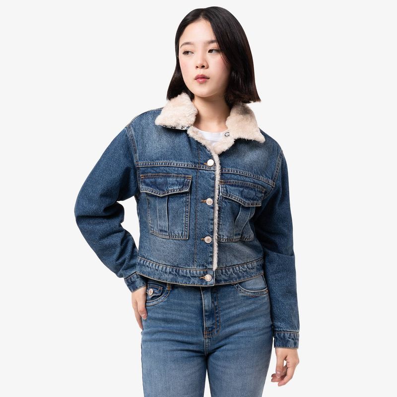 SQUEEZE - CASACA DENIM RING LIYHA T STONE BLACK ST