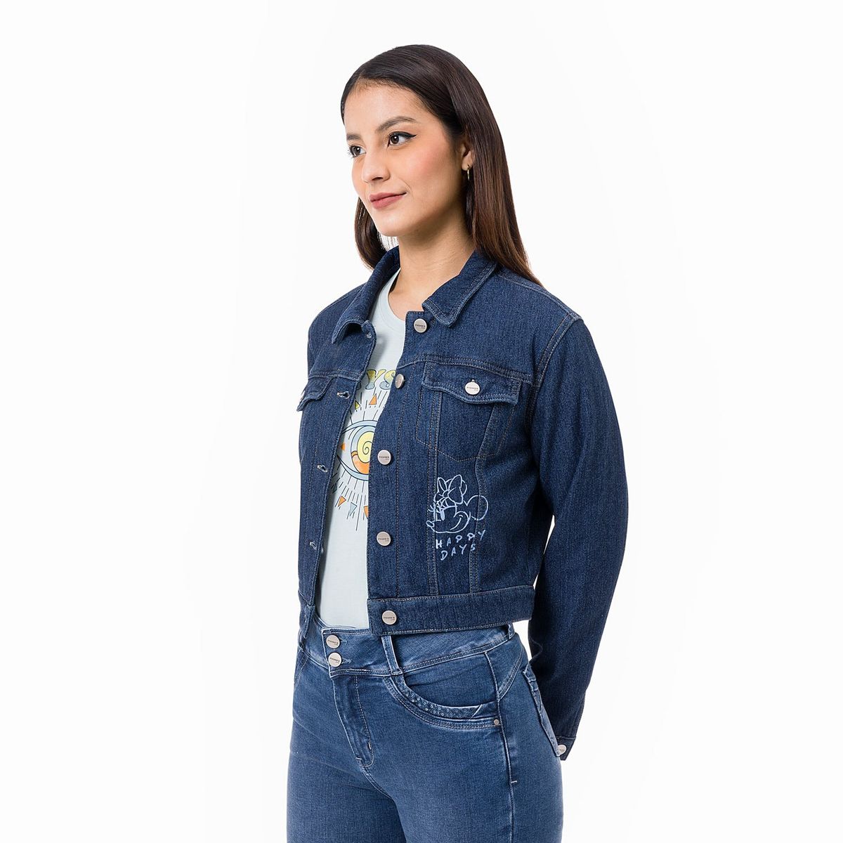 PIONIER - CASACA FRANELA INDIFIO SILVINA-DISNEY STONE BLUE