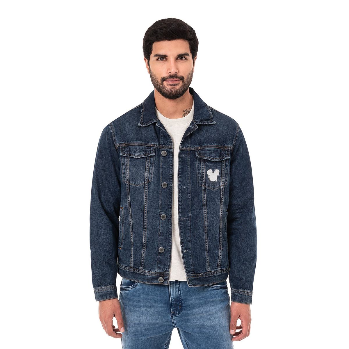 PIONIER - CASACA DENIM RING LUCIO-LOONEY TOTAL BLEACH ST