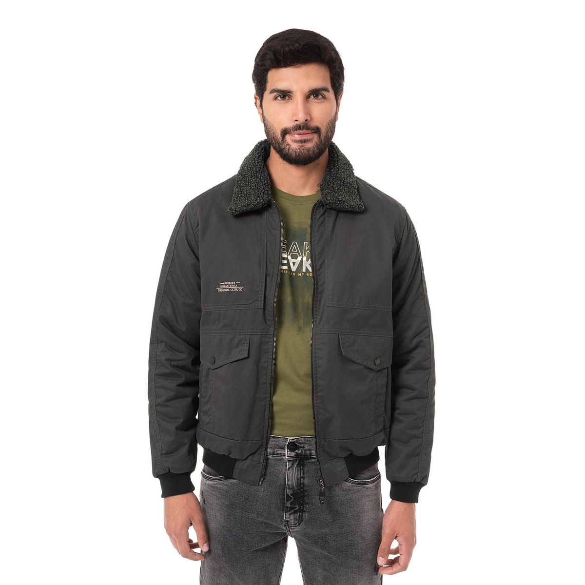 PIONIER - CASACA TASLAN CCAP CF DREIFU P NEGROCHARCOAL