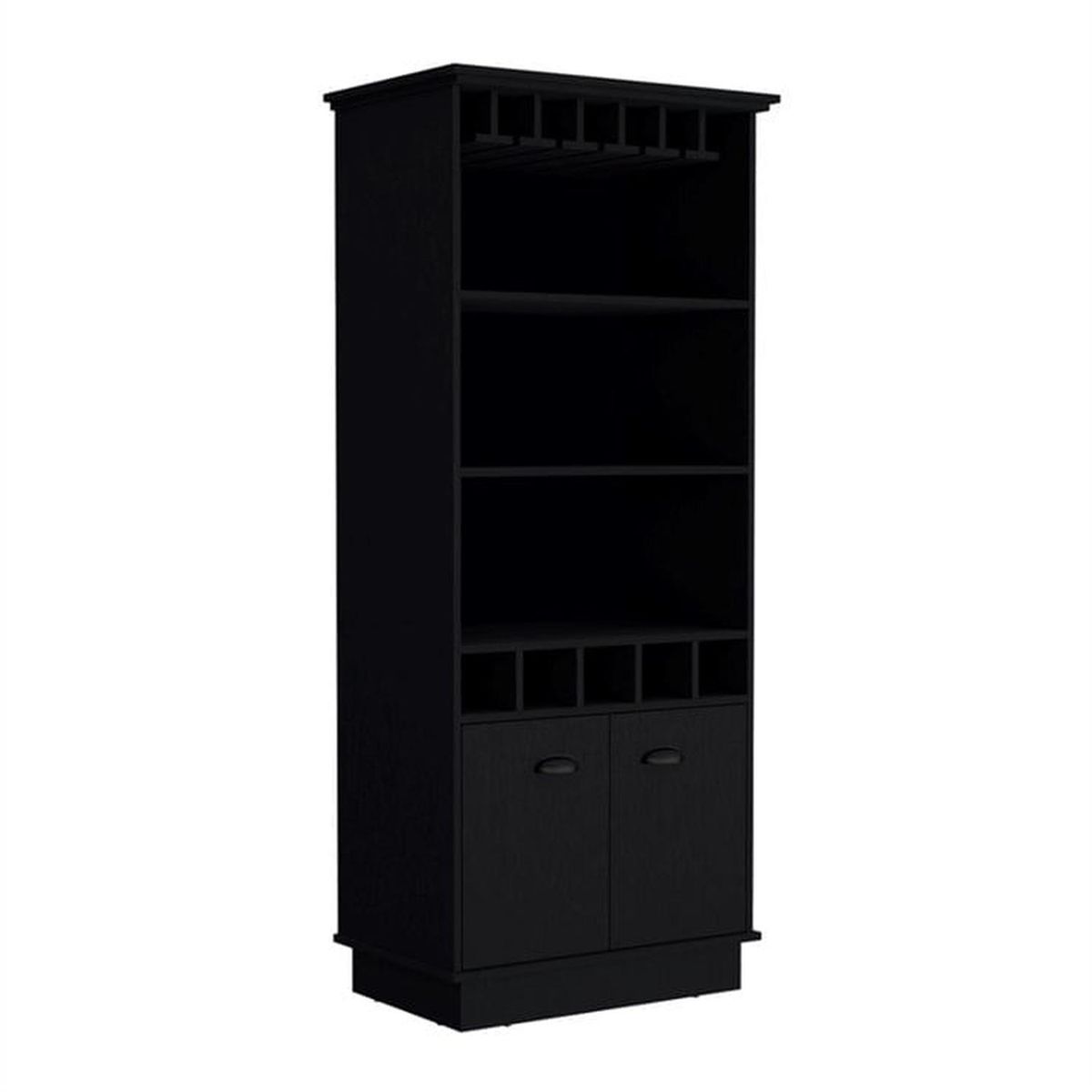 MUEBLES CRISOSTOMO - Mueble Bar Vinero Negro 75cm