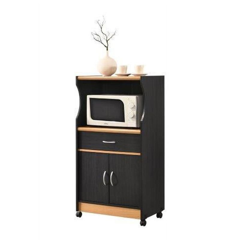 MUEBLES CRISOSTOMO - Alacena de Melamina con Ruedas Negro