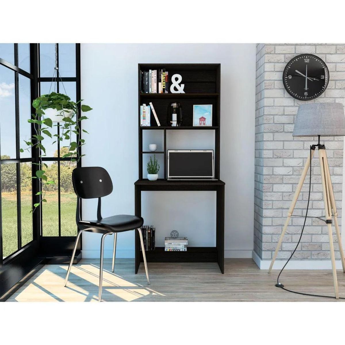 MUEBLES CRISOSTOMO - Escritorio Estante de Melamina Wengue 75cm