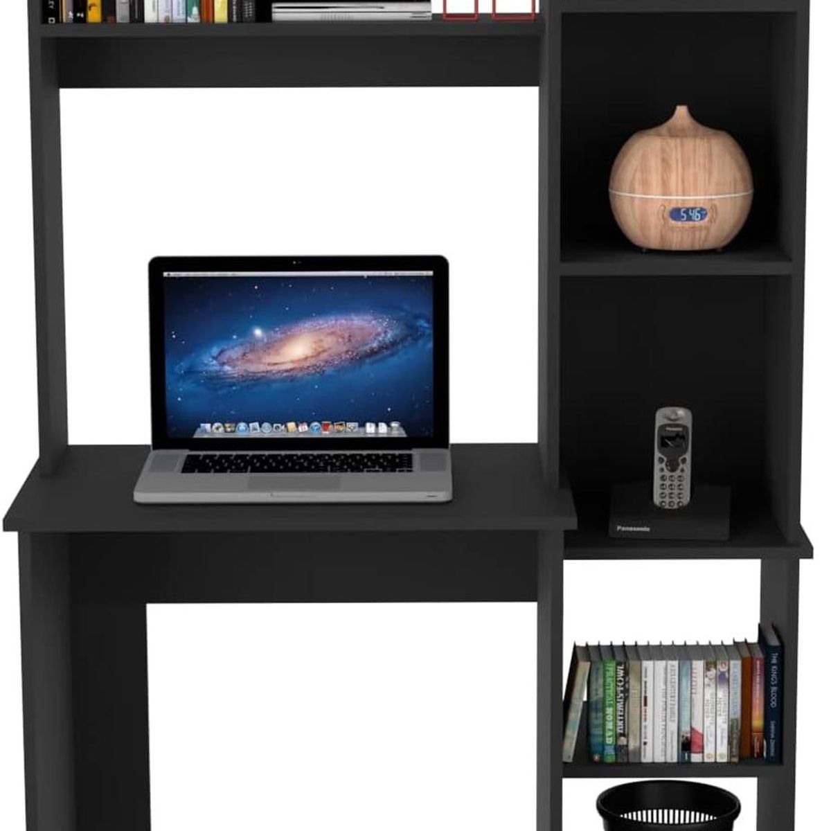 MUEBLES CRISOSTOMO - Escritorio Estante de Melamina Negro 98cm