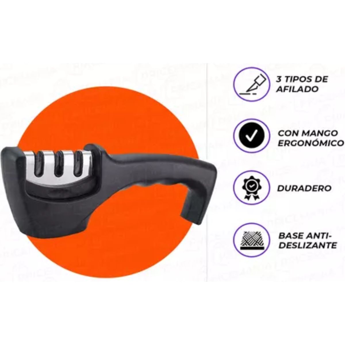 GENERICO - Afilador de Cuchillos para Uso Doméstico Ergonómico