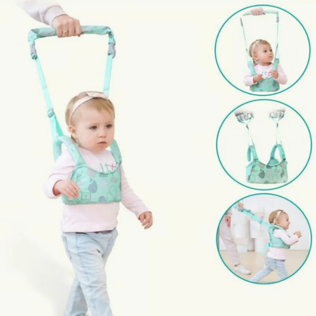 GENERICO - Arnés Caminador para Bebe con Diseño VERDE A