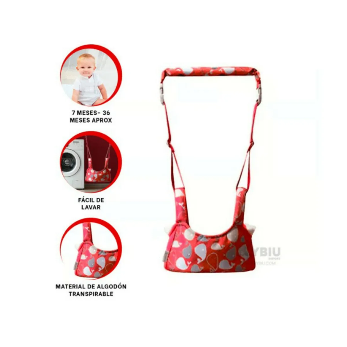 GENERICO - Arnés Caminador para Bebe con Diseño VERDE A