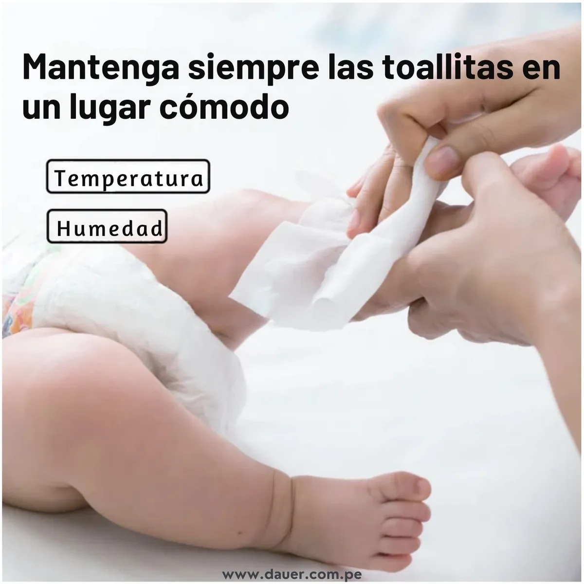 DAUER - Calentador de Toallitas Humedas 3 Modos de Temperatura y Luz LED