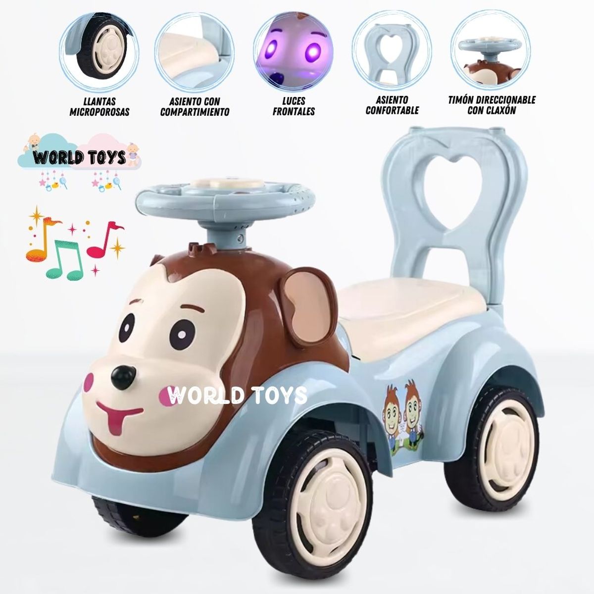 BABY - Correpasillo Musical «MONTY» Edición Limitada Light Blue