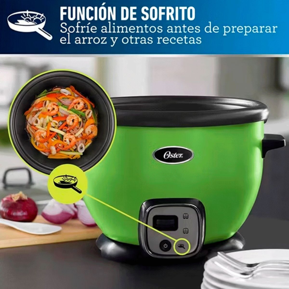 OSTER - OSTER OLLA ARROCERA CON FUNCIÓN SOFRITO CKSTRC8029K 18LT