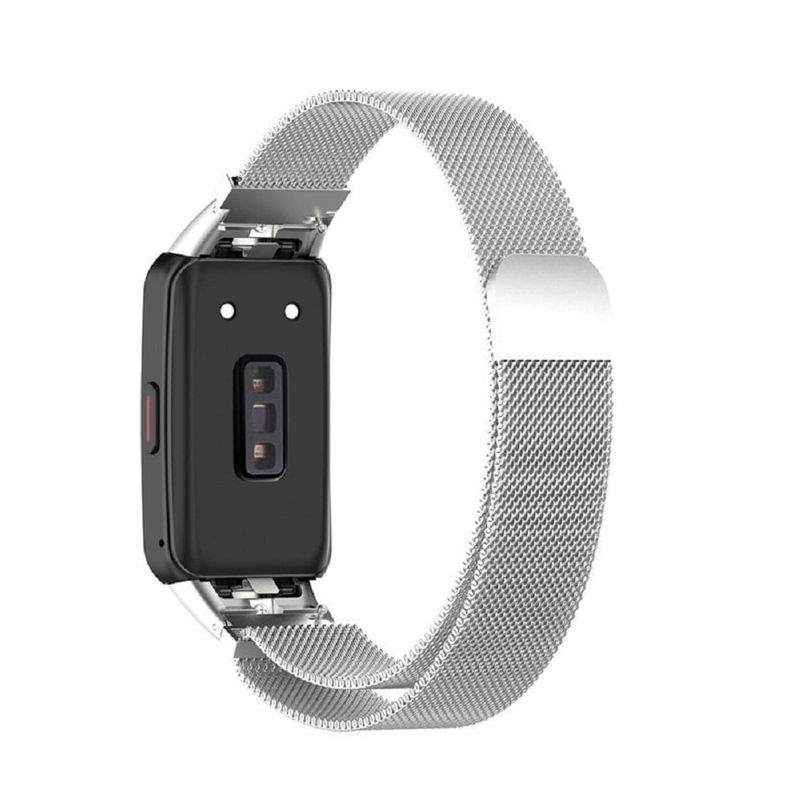 GENERICO - CORREA IMANTADA ACERO INOX PARA HUAWEI HONOR BAND 7 - PLATEADO