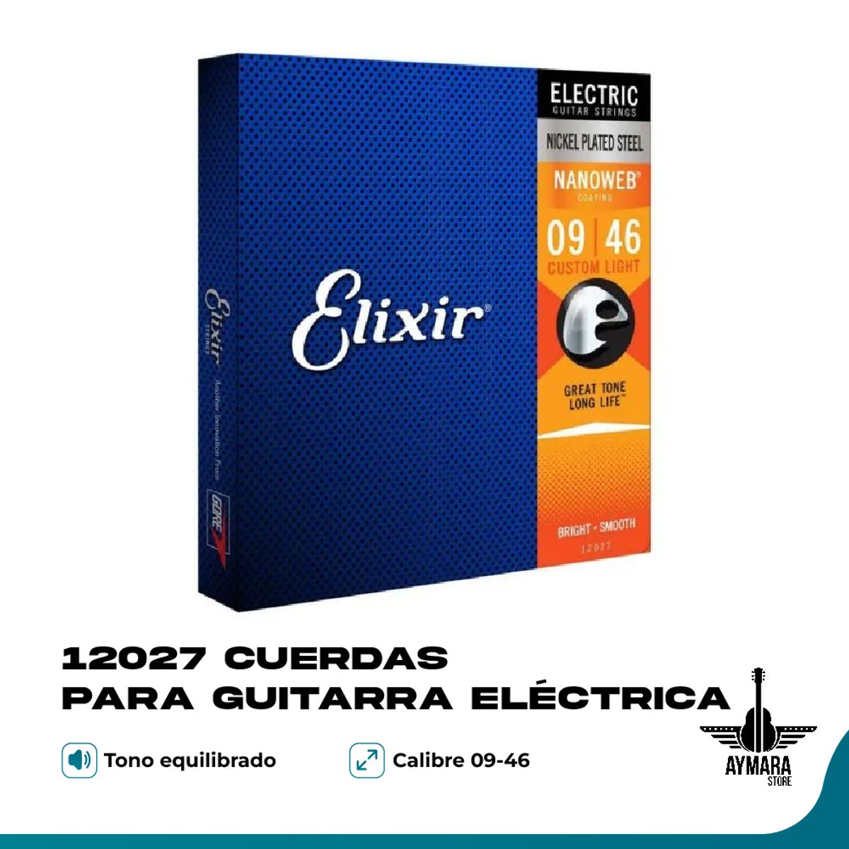 ELIXIR - Elixir 12027  Cuerdas para Guitarra Eléctrica 09-46