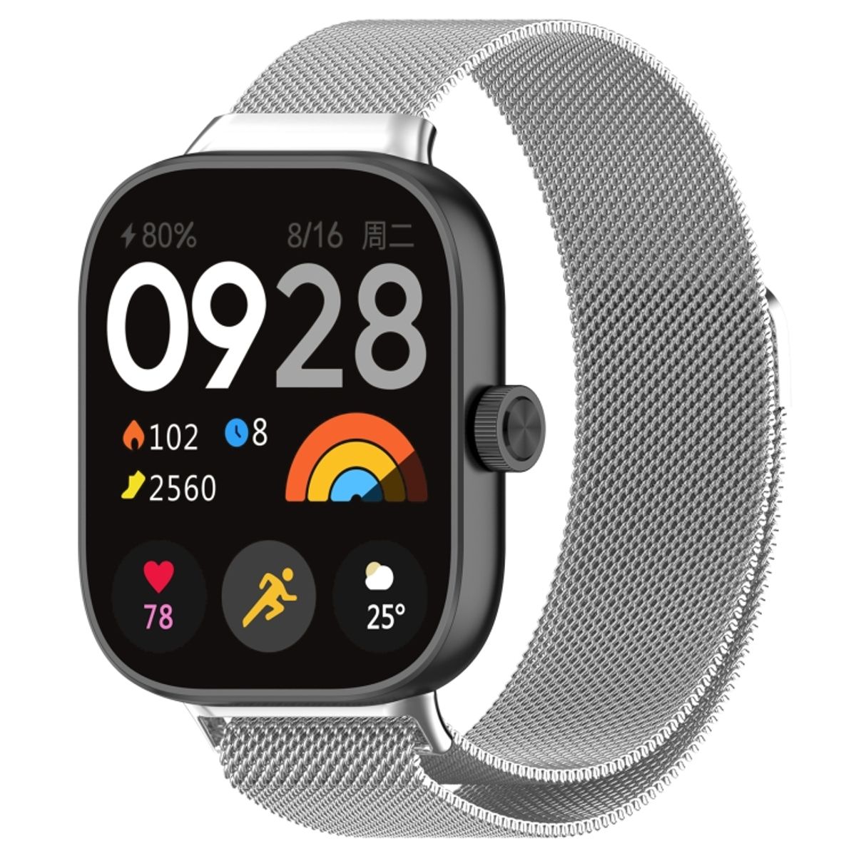 GENERICO - CORREA IMANTADA ACERO INOX PARA XIAOMI WATCH 4 - PLATEADO