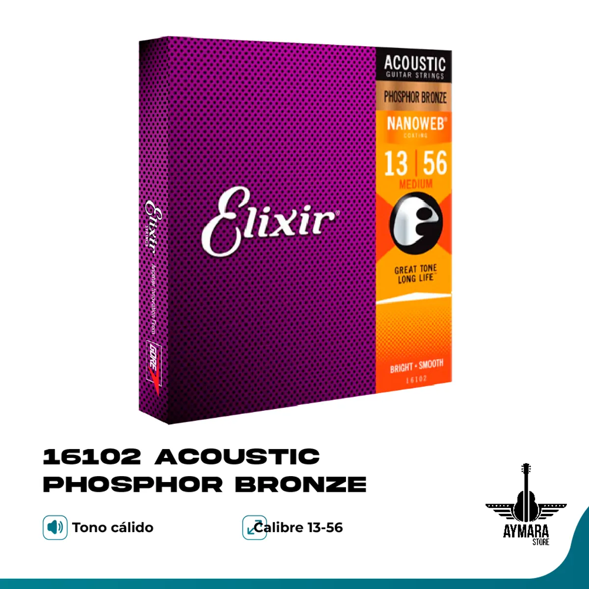 ELIXIR - Elixir 16102 Acoustic Phosphor Bronze Nanoweb