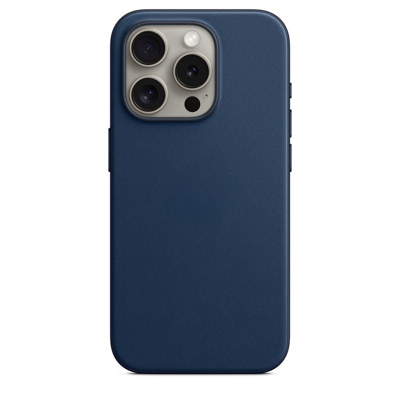 GENERICO - CASE LEATHER CUERO CON MAGSAFE PARA IPHONE 15 PRO AZUL