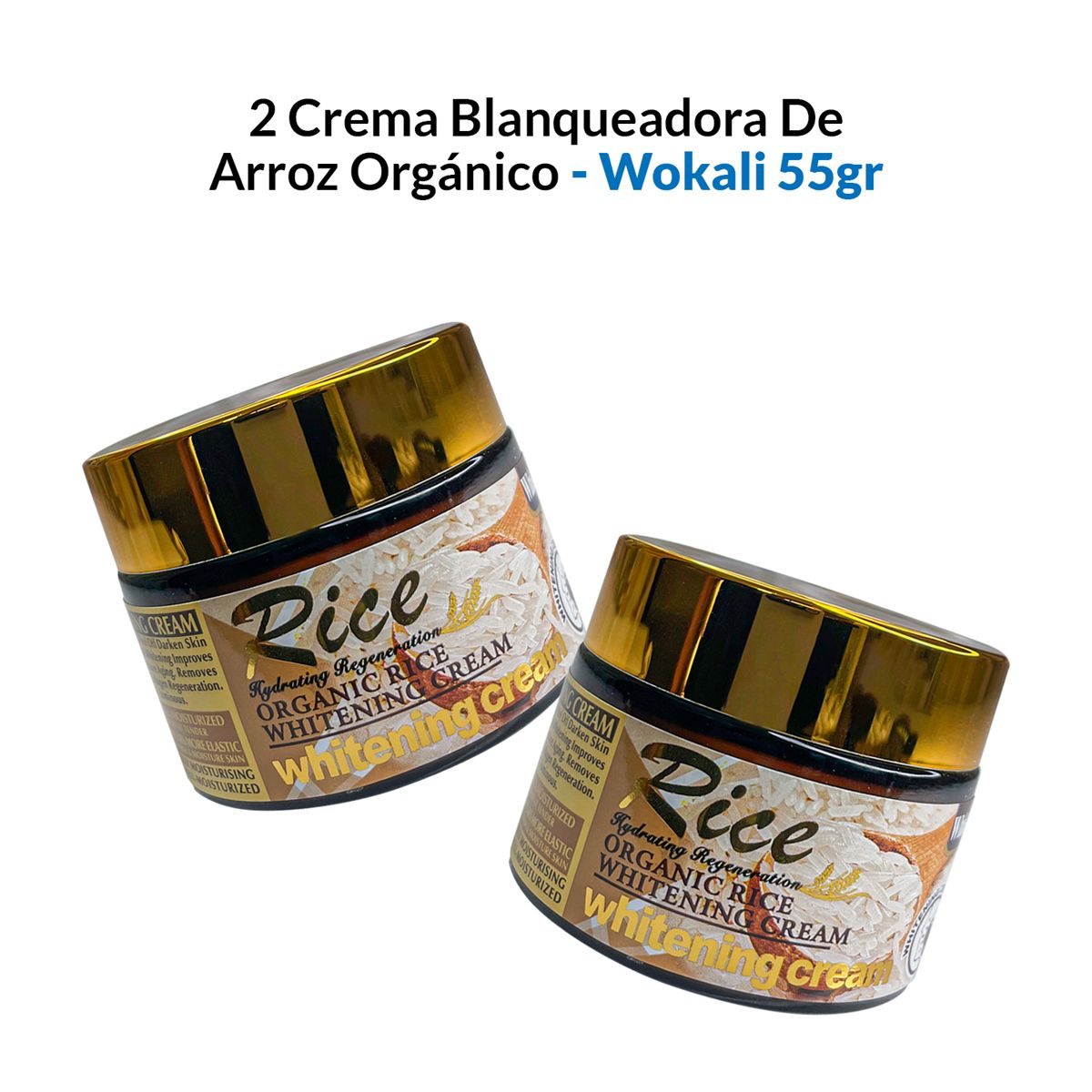 WOKALI - 2 Crema Blanqueadora De Arroz Orgánico 55Gr - Fruit Of The Wokali_.