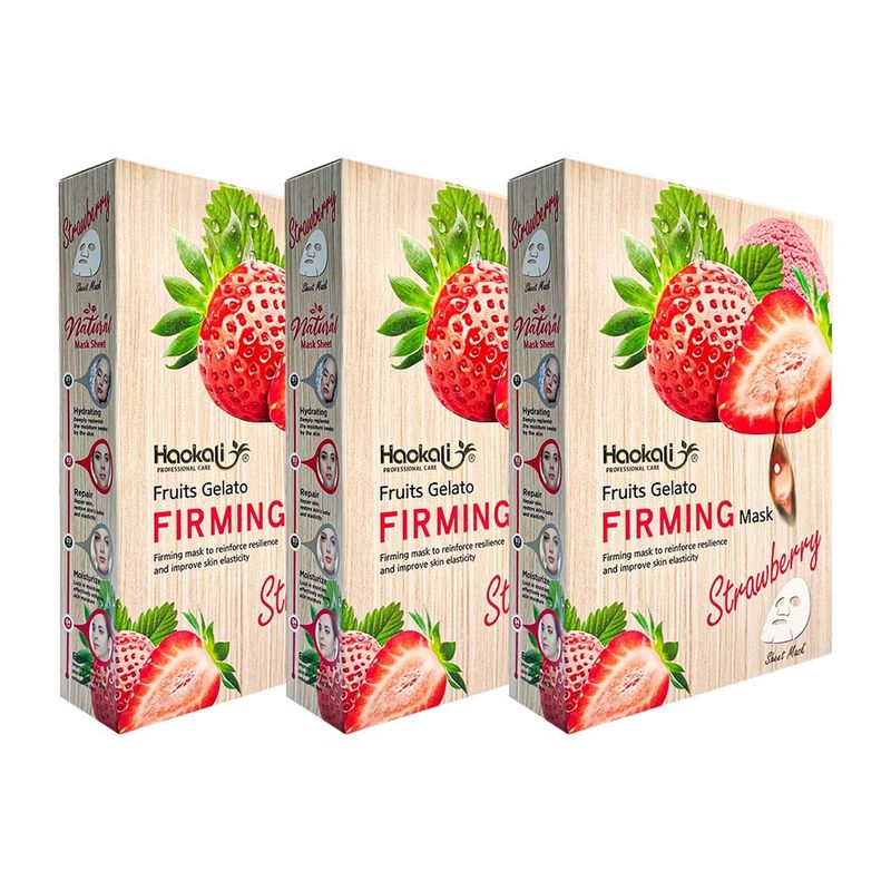 WOKALI - 3 Mascarilla Esencia De Fresa 30Ml X 10 Piezas  Wokali_.