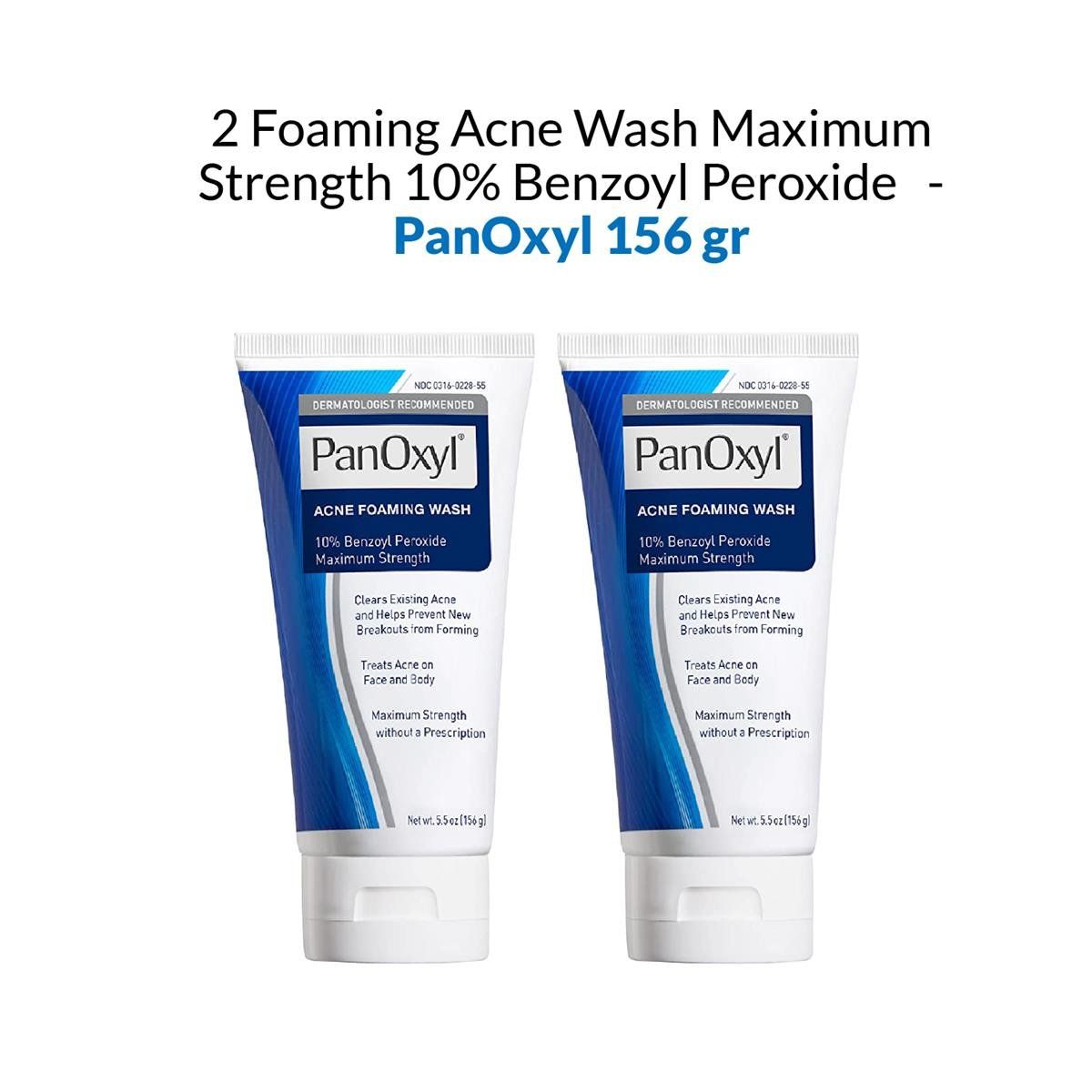 GENERICO - Espuma limpiadora para acné 156gr Panoxyl 2 Unidades_.