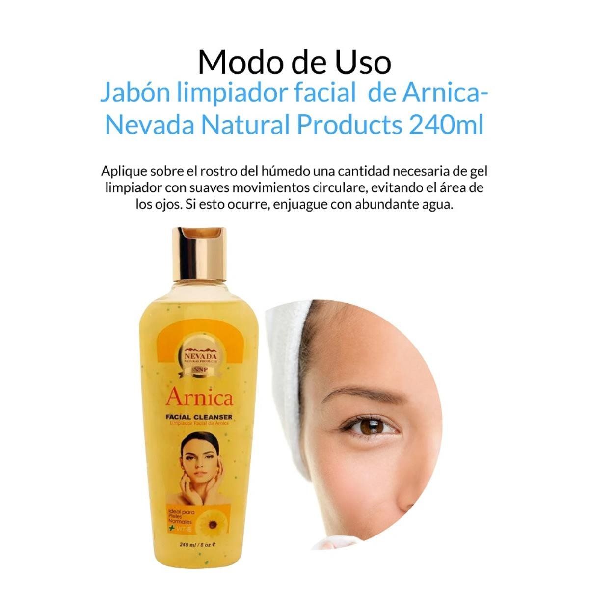 NEVADA NATURAL PRODUCTS - Jabón Limpiador Facial De Arnica - Nevada Natural Products 240Ml_.