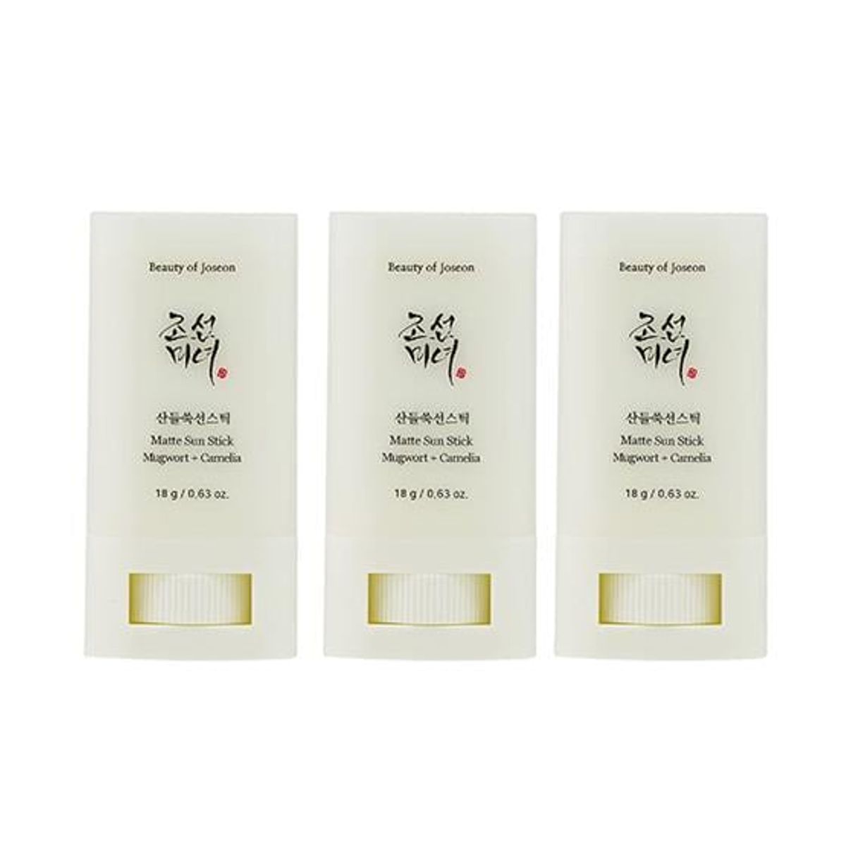 BEAUTY OF JOSEON - 3 Matte Sun Stick Mugwot + Camelia Spf 50+ 18 Gramos - Beauty Of Joseon_.