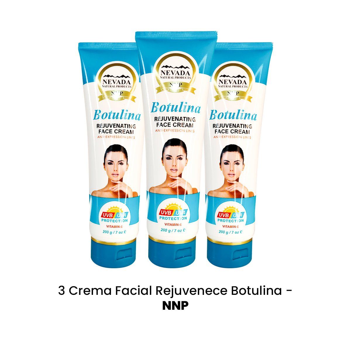 NEVADA NATURAL PRODUCTS - 3 Crema Facial Rejuvenece Botulina 200g - NNP_.