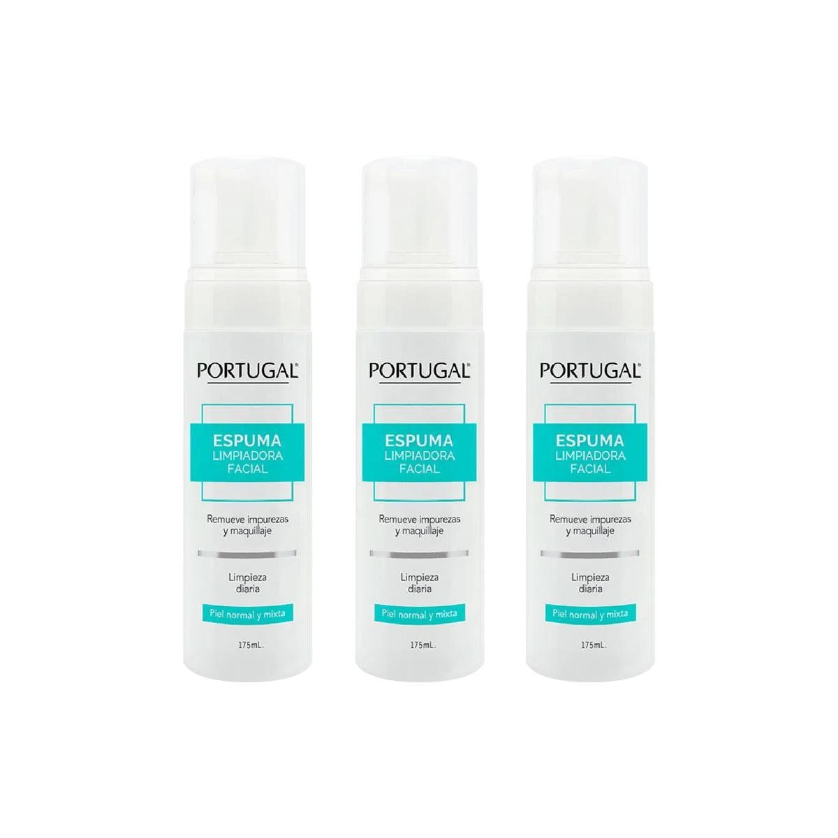 GENERICO - 3 Espuma Limpiador Facial - Portugal 175ml_.