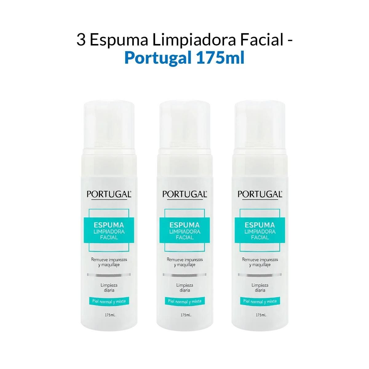 GENERICO - 3 Espuma Limpiador Facial - Portugal 175ml_.
