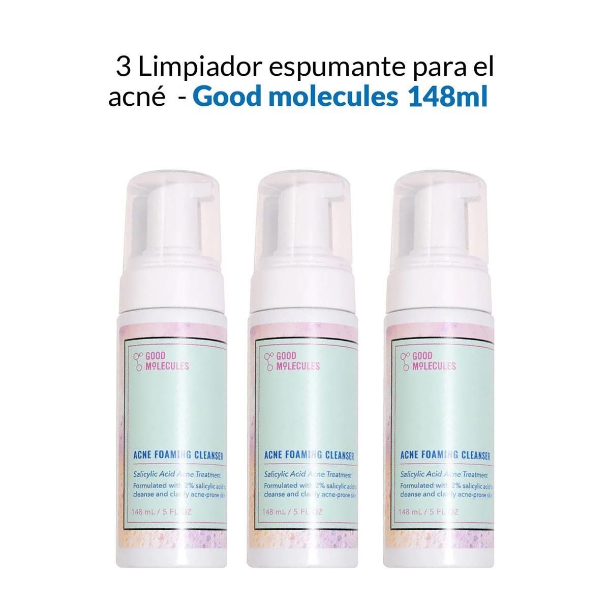 GOOD MOLECULES - 3 Limpiador espumante para el acné - Good Molecules 148ml_.