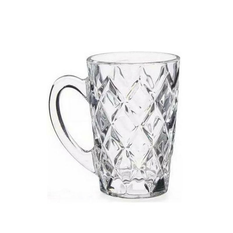 GENERICO - Set de 6 tazas 230 ml  de vidrio Capuccino o Bebidas frias