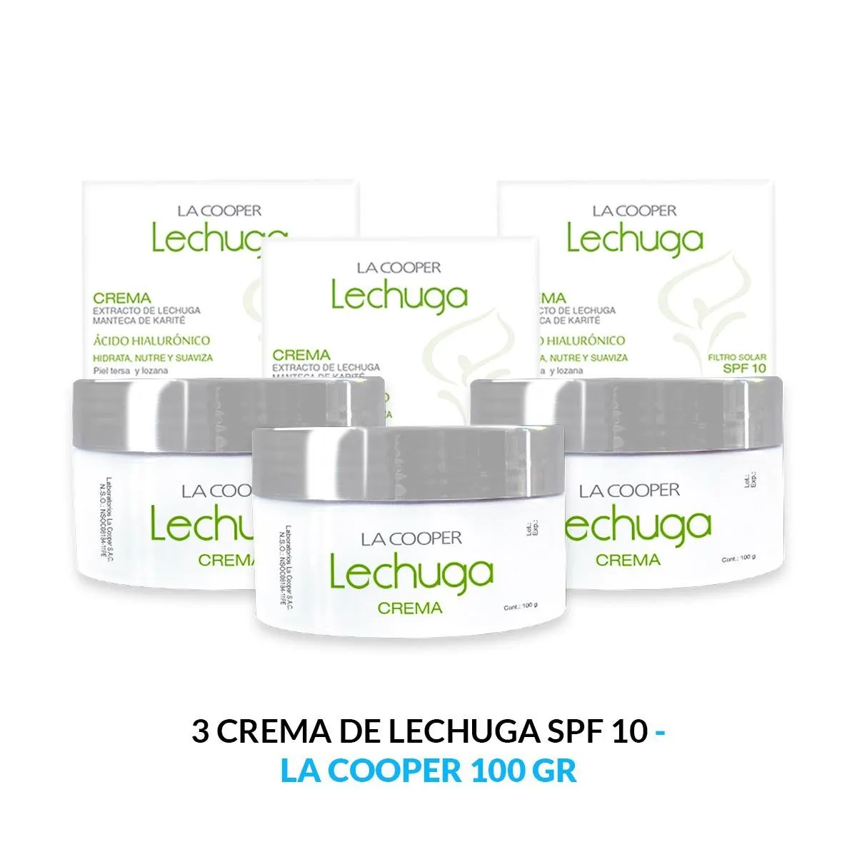 GENERICO - 3 Crema De Lechuga La Cooper Spf 10 - 100 Gr_.