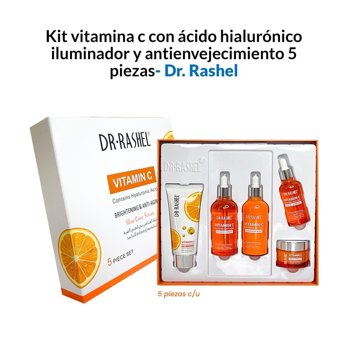 GENERICO - Kit Vitamina C Con Ácido Hialurónico Iluminador Y Antienvejecimiento_.