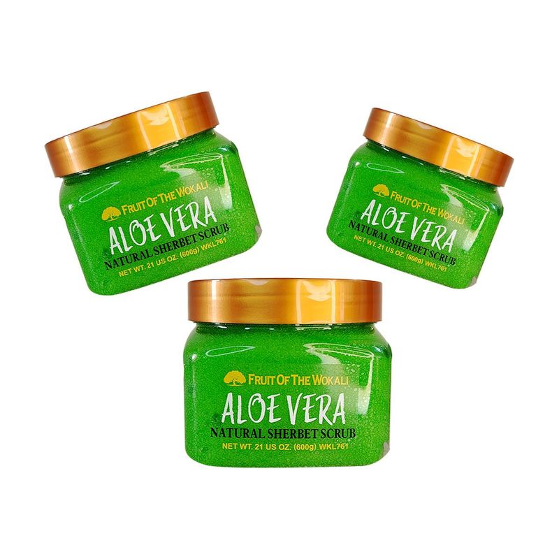 WOKALI - Crema exfoliante Aloe Vera - Wokali 600Gr 3 Unidades_.