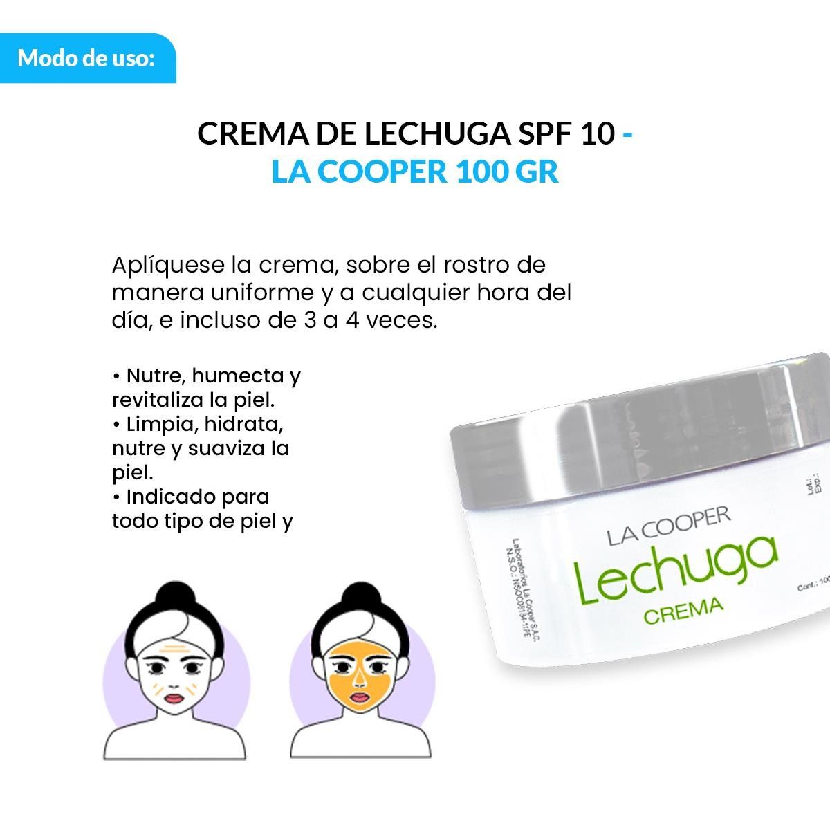 GENERICO - Crema De Lechuga Spf 10 - La Cooper 100 Gr_.